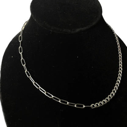 Dual Stainless Steel Necklace, Unisex Jewelry, Daily Wear Jewelry