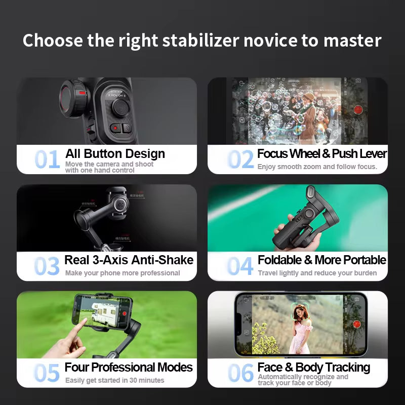 3-Axis Handheld Gimbal Stabilizer 