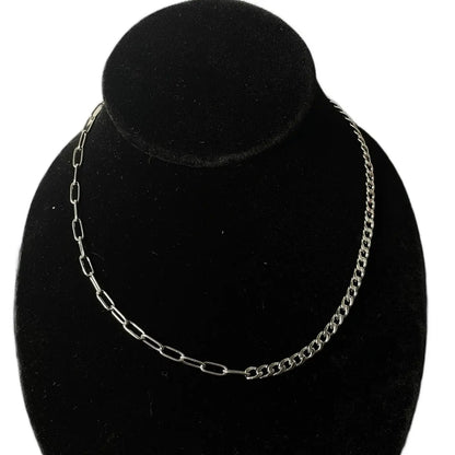 Dual Stainless Steel Necklace, Unisex Jewelry, Daily Wear Jewelry